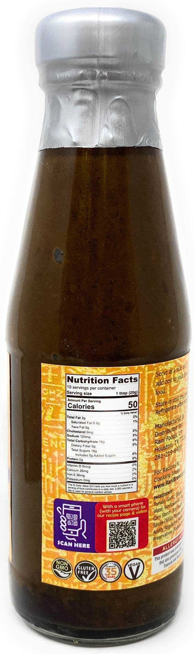 Rani Manchurian Sauce 7oz (200g) Glass Jar ~ No Colors | NON-GMO | Vegan | Gluten Free | Indian Origin