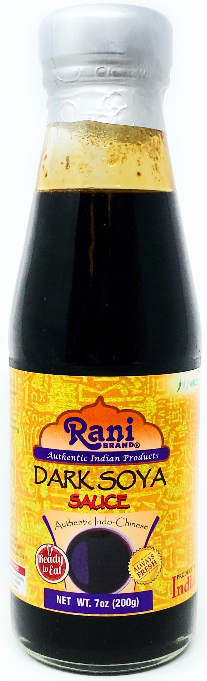 Rani Dark Soya Sauce 7oz (200g) Glass Jar ~ No Colors | NON-GMO | Vegan | Gluten Free | Indian Origin