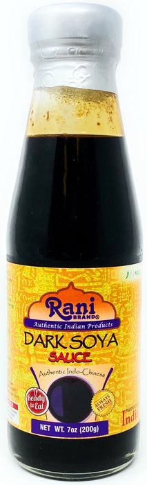 Rani Dark Soya Sauce 7oz (200g) Glass Jar ~ No Colors | NON-GMO | Vegan | Gluten Free | Indian Origin