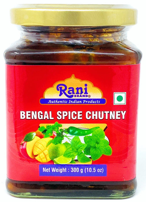 Rani Bengal Spice Mango Chutney (Indian Preserve) 10.5oz (300g) Glass Jar, Ready to eat, Vegan ~ Gluten Free, All Natural, NON-GMO