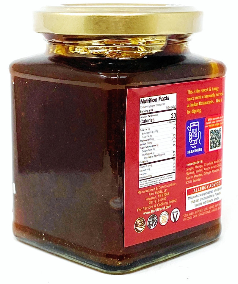 Rani Kashmiri Mango Chutney (Indian Preserve) 10.5oz (300g) Glass Jar, Ready to eat, Vegan ~ Gluten Free, All Natural, NON-GMO