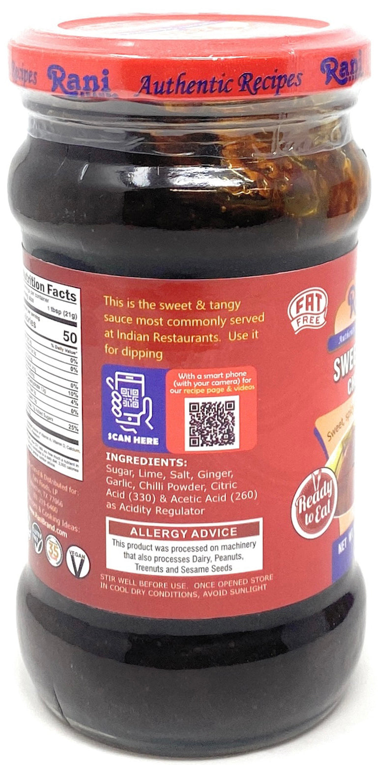 Rani Lime Sweet Mango Chutney (Indian Preserve) 12.5oz (350g) Glass Jar, Ready to eat, Vegan, Pack of 5+1 FREE ~ Gluten Free, All Natural, NON-GMO
