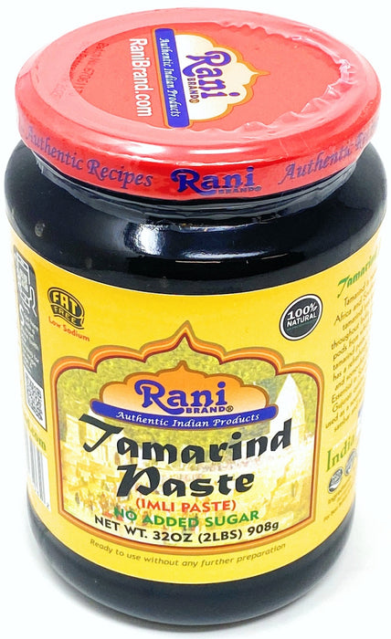 Rani Tamarind Paste Puree (Imli) 32oz (2lbs) 908g Bulk Glass Jar, No added sugar ~ All Natural | Vegan | Gluten Free | No Colors | NON-GMO | Indian Origin