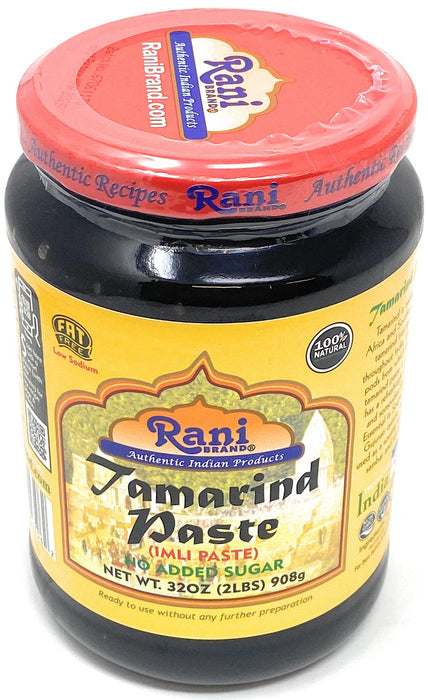 Rani Tamarind Paste Puree (Imli) 32oz (2lbs) 908g Bulk Glass Jar, No Added Sugar, Pack of 5+1 Free ~ All Natural | Vegan | Gluten Free