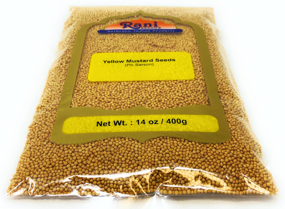 Rani Yellow Mustard Seeds Whole Spice 14oz (400g) ~ All Natural | Vegan | Gluten Friendly | NON-GMO | Indian Origin