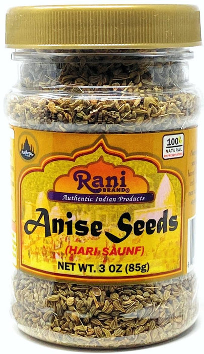 Rani Anise Seeds 3oz (85g) PET Jar ~ All Natural | Gluten Friendly | NON-GMO | Vegan | Indian Origin