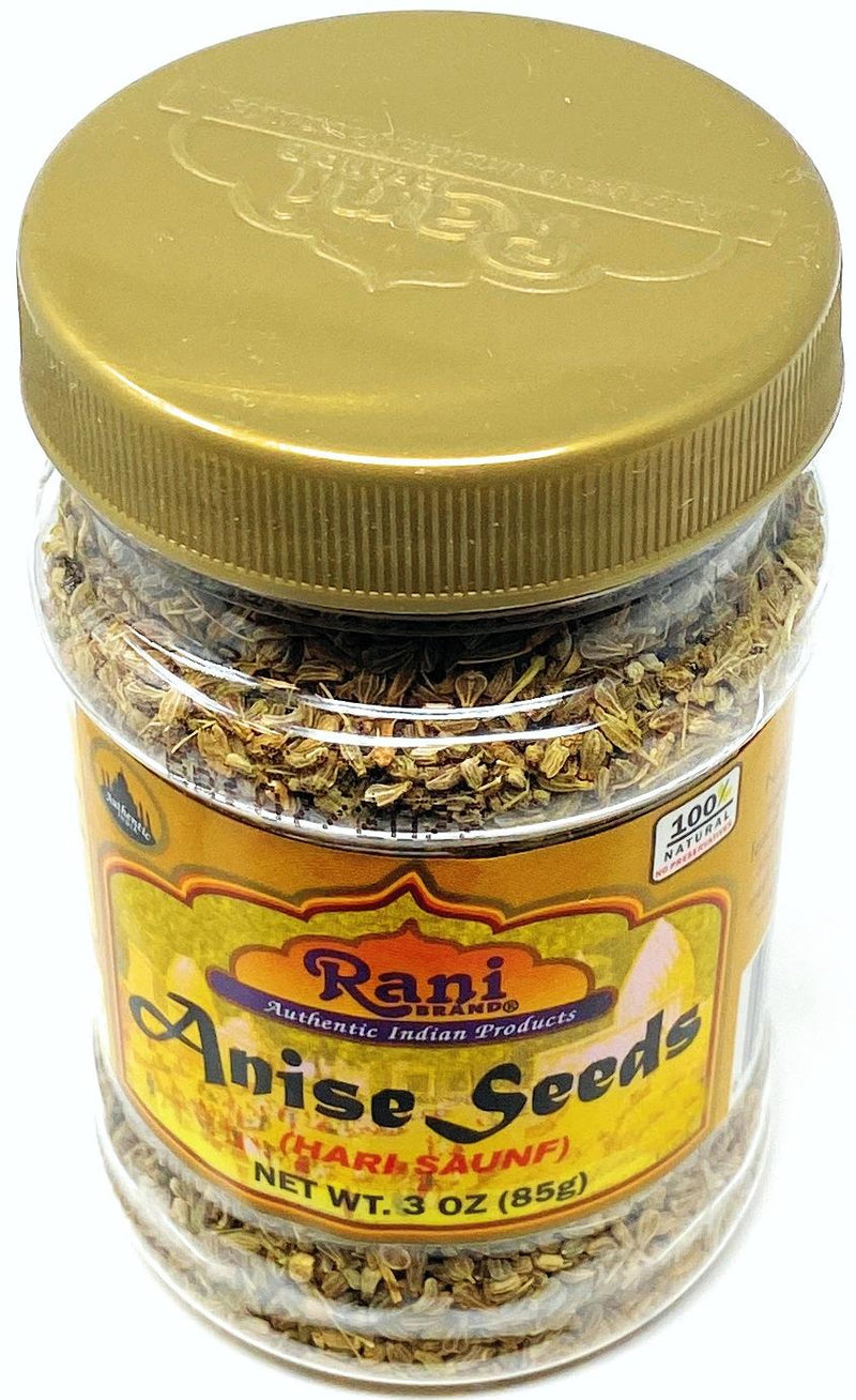 Rani Anise Seeds 3oz (85g) PET Jar ~ All Natural | Gluten Friendly | NON-GMO | Vegan | Indian Origin
