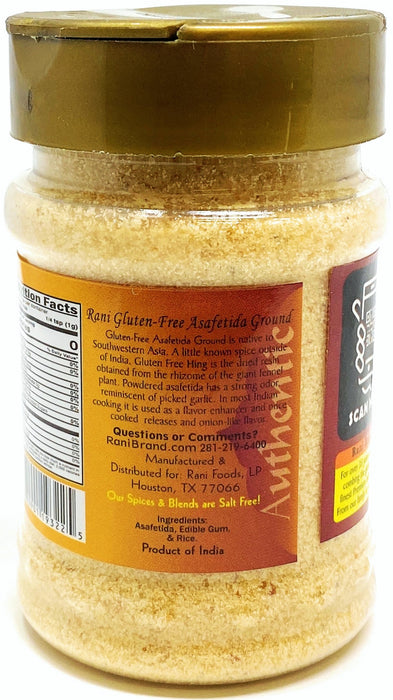 Rani Asafetida (Hing) Ground 3.75oz (106g) Gluten Friendly ~ All Natural | Salt Free | Vegan | Non-GMO| Best for Onion Garlic Substitute