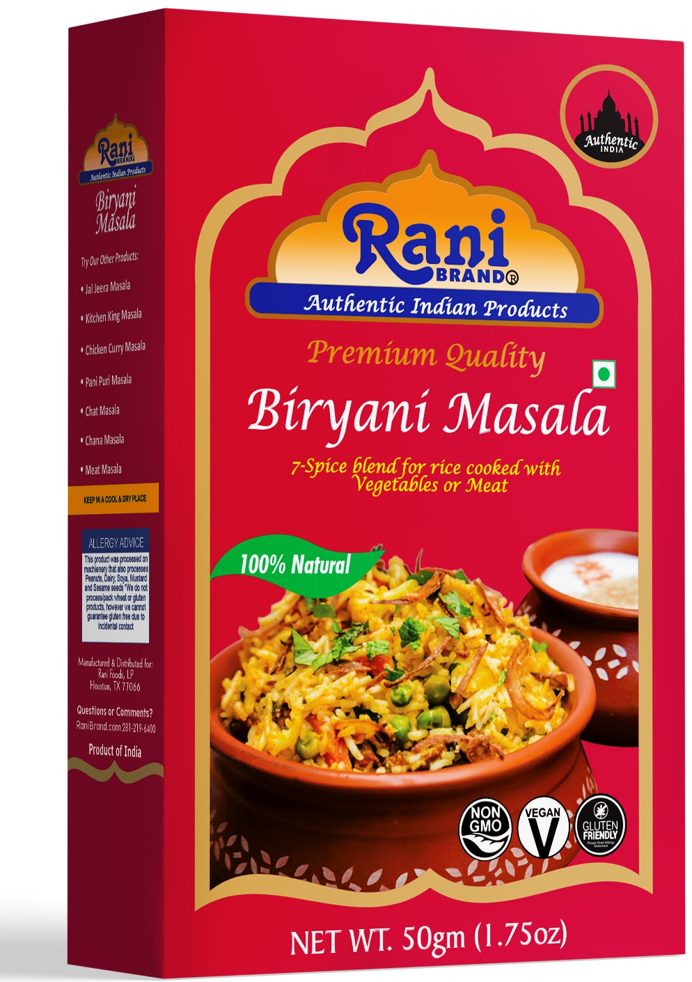 Rani Biryani Masala Curry (7-Spice Blend for Indian Rice Dishes, Pulla ...