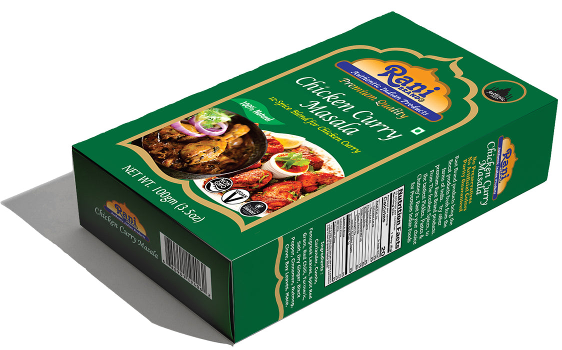 Rani Chicken Curry Masala (Indian 13-Spice Blend for Chicken) 3.5oz (100g) ~ All Natural | Vegan | No Colors | Gluten Friendly | NON-GMO | Indian Origin