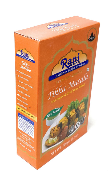Rani Tikka Masala Indian 7-Spice Blend 3.5oz (100g) ~ All Natural, Salt-Free | Vegan | No Colors | Gluten Friendly | NON-GMO