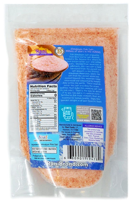 Rani Himalayan Pink Salt (84 Essential Trace Minerals) 400g (14oz) ~ All Natural | Vegan | Gluten Free | NON-GMO | Indian Origin (Resealable Pouch)