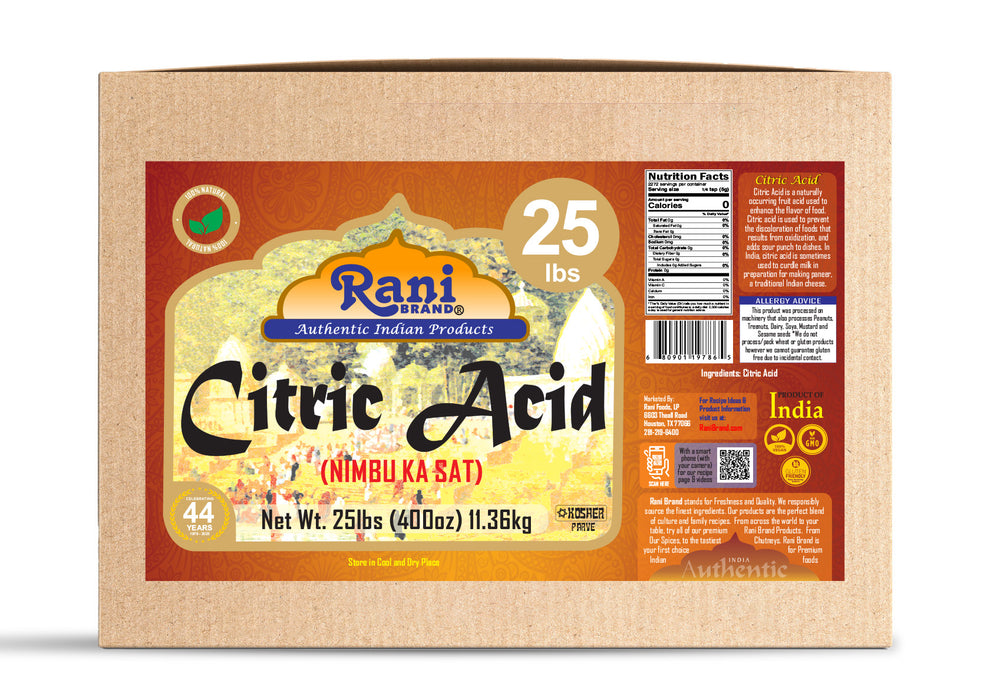 Rani Citric Acid Powder, Food Grade (Limbu Ka Ful) 5oz (141g) Pet Jar ~ used for Cooking, Bath Bombs, Cleaning | Gluten Friendly | Indian Origin