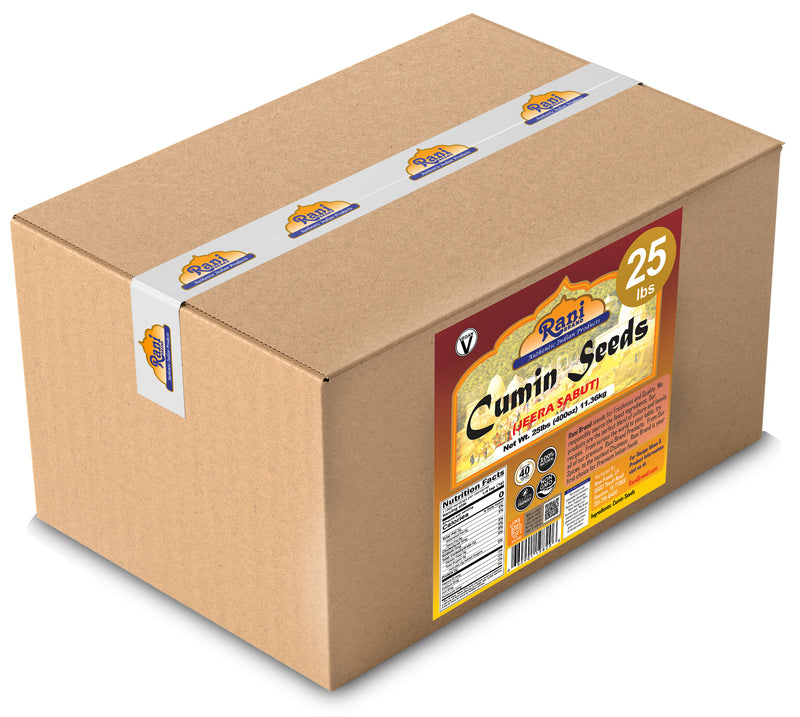 Rani Cumin Seeds Whole (Jeera) Spice 400oz (25lbs) 11.36kg, Bulk Box ~ All Natural | Gluten Friendly | NON-GMO | Vegan | Indian Origin