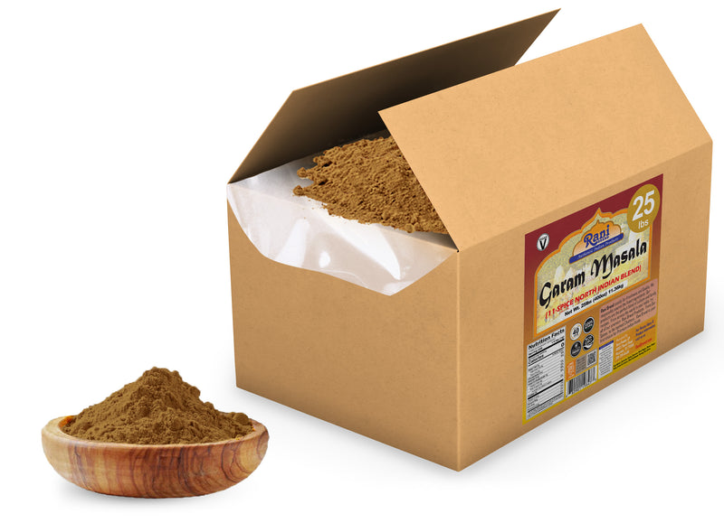 Rani Garam Masala Indian 11-Spice Blend 400oz (25lbs) 11.36kg Bulk Box ~ All Natural, Salt-Free | Vegan | No Colors | Gluten Friendly | NON-GMO