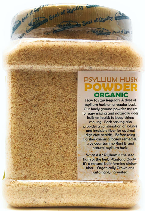 Rani Organic Psyllium Whole Husk Powder (Isabgol) Dietary Fiber Supplement USDA Organic 9.8oz (280g)  All Natural | Vegan | Gluten Friendly | Non-GMO