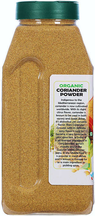 Rani Organic Coriander Powder (Dhania Powder) 14oz (400g) PET Jar ~ All Natural | Vegan | Gluten Friendly | Indian Origin | USDA Certified Organic
