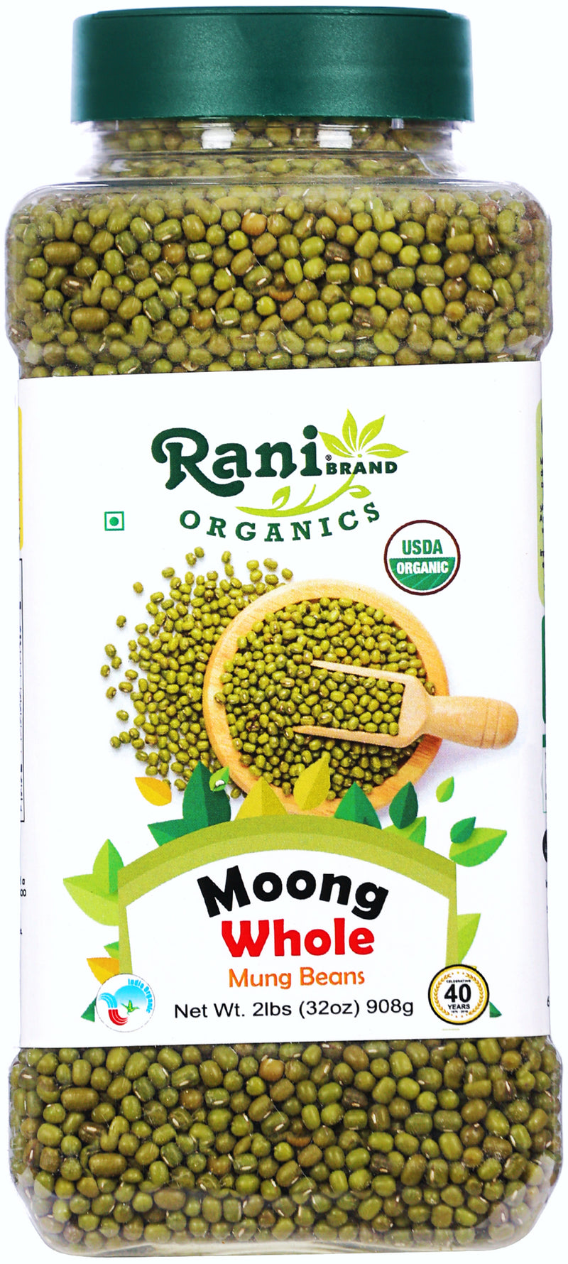 Rani Organic Moong Whole 32oz