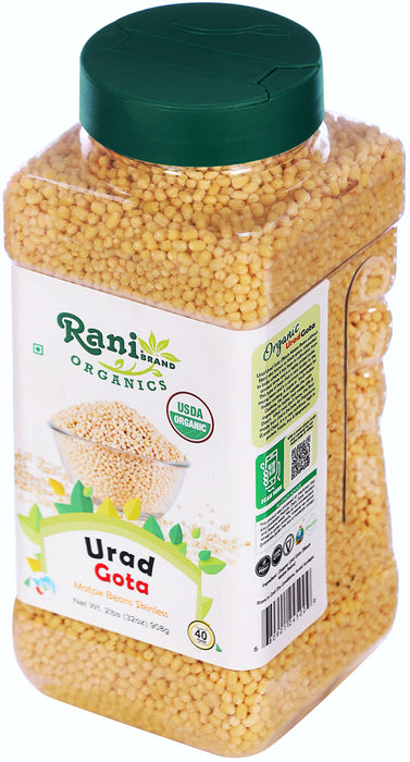 Rani Organic Urid/Urad Whole Gota White Indian Lentils 32oz (2lbs) 908g PET Jar ~ All Natural | Vegan | Gluten Friendly | NON-GMO | Indian Origin