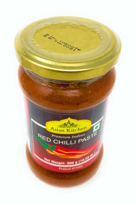 Asian Kitchen Red Chilli Cooking Paste 10.58oz (300g) ~ Vegan | Glass Jar | Gluten Free | NON-GMO | No Colors | Indian Origin