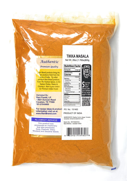 Rani Tikka Masala Indian 7-Spice Blend 28oz (800g) ~ All Natural, Salt-Free | Vegan | No Colors | Gluten Friendly | NON-GMO