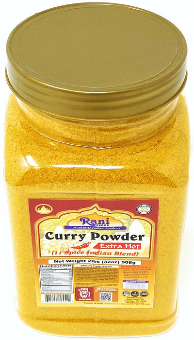 Rani Curry Powder EXTRA HOT Natural 11-Spice Blend 32oz (2lbs) 908g PET Jar ~ Salt Free | Vegan | Gluten Friendly | NON-GMO