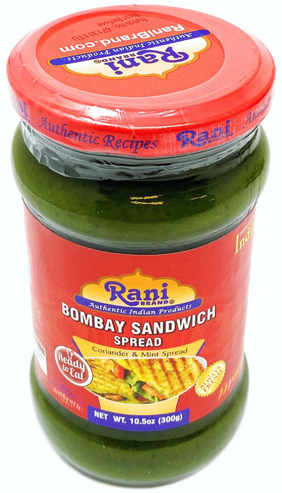 Rani Bombay Sandwich Spread, Mild (Mint & Coriander) 10.5oz (300g) Glass Jar, Ready to Eat, Pack of 5+1 FREE ~ Vegan | Gluten Free | NON-GMO