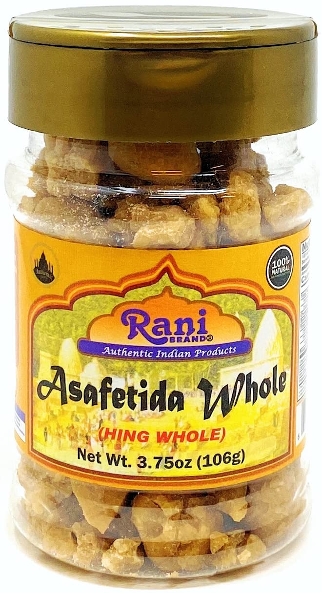 TAJ Hing Asafetida Asafoetida Garlic Substitute GMO-Free No Salt (3.75oz)  3.75 Ounce (Pack of 1)
