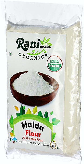 Rani Organic Maida Flour (Indian All Purpose Flour) 64oz (4lbs) 1.81kg Bulk ~ All Natural | Vegan | NON-GMO | Indian Origin | USDA Certified Organic