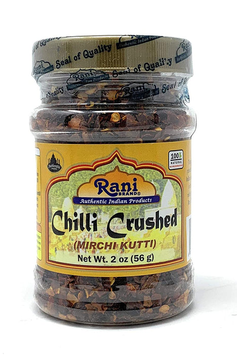 Rani Crushed Chilli (Pizza Type Cut) Indian Spice 2oz (56g) ~ All Natural, No Color added, Gluten Friendly | Vegan | NON-GMO | No Salt or fillers