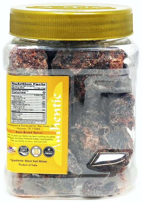 Rani Black Salt Raw Whole (Kala Namak) Mineral 32oz (2lbs) 908g PET Jar~Unrefined Pure and Natural | Vegan | Gluten Friendly | NON-GMO | Indian Origin