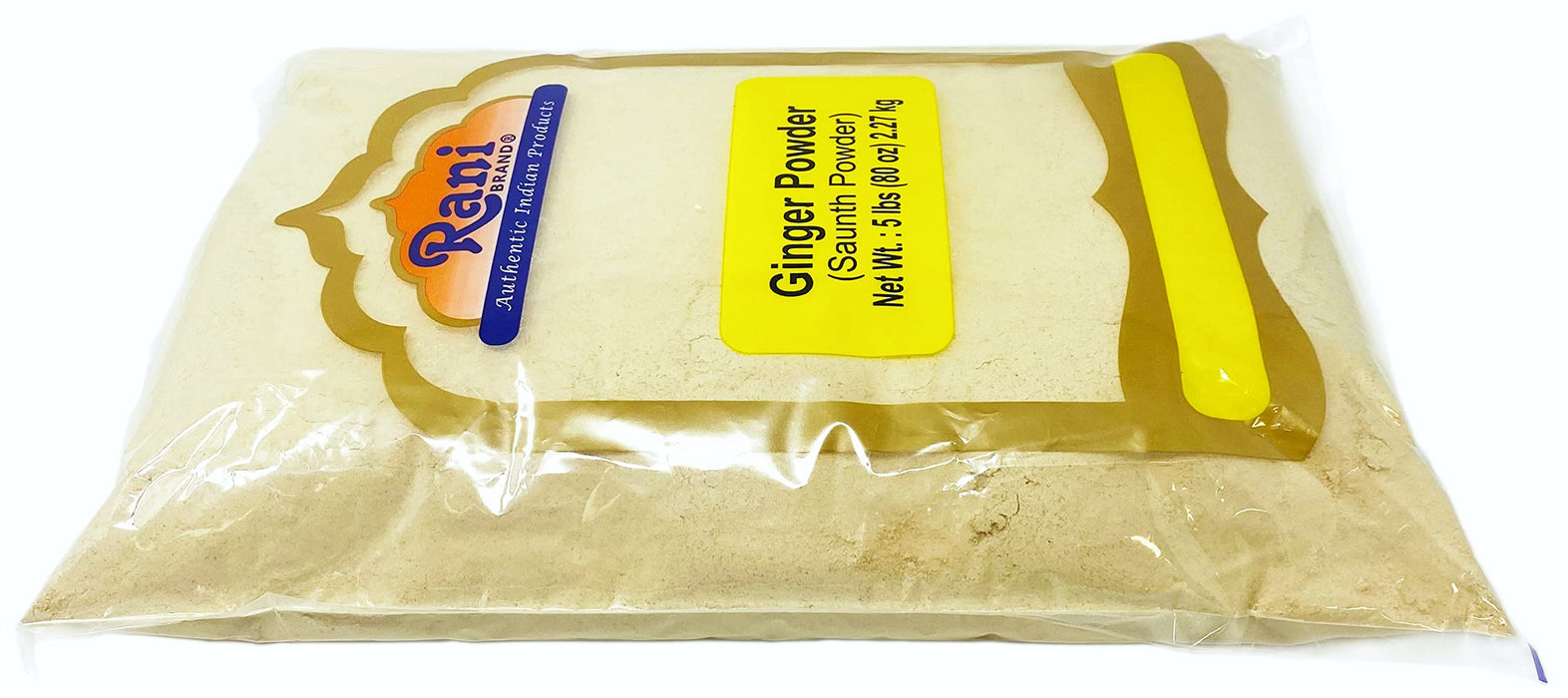 Rani Ginger (Adarak) Powder Ground, Spice 80oz (5lbs) 2.27kg Bulk ~ All Natural | Vegan | Gluten Friendly | NON-GMO | Indian Origin