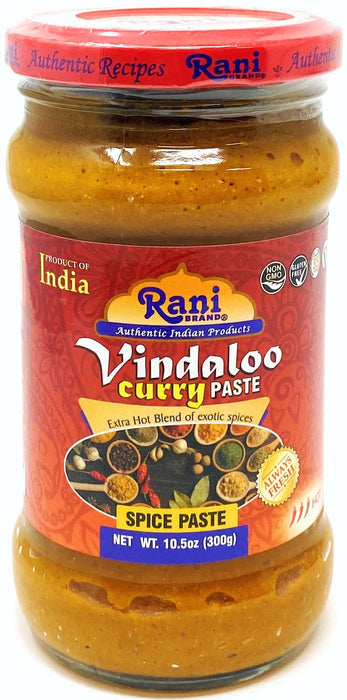 Rani Vindaloo Curry Cooking Spice Paste, Hot! 10.5oz (300g) Glass Jar, Pack of 5+1 FREE ~ No Colors | All Natural | NON-GMO | Vegan | Gluten Free