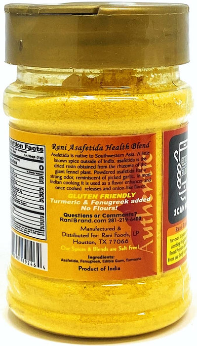 Rani Asafetida (Hing) Ground Health Blend w/ Fenugreek and Turmeric 3.5oz (100g) ~ Gluten Friendly | Natural | Salt Free | Vegan | NON-GMO