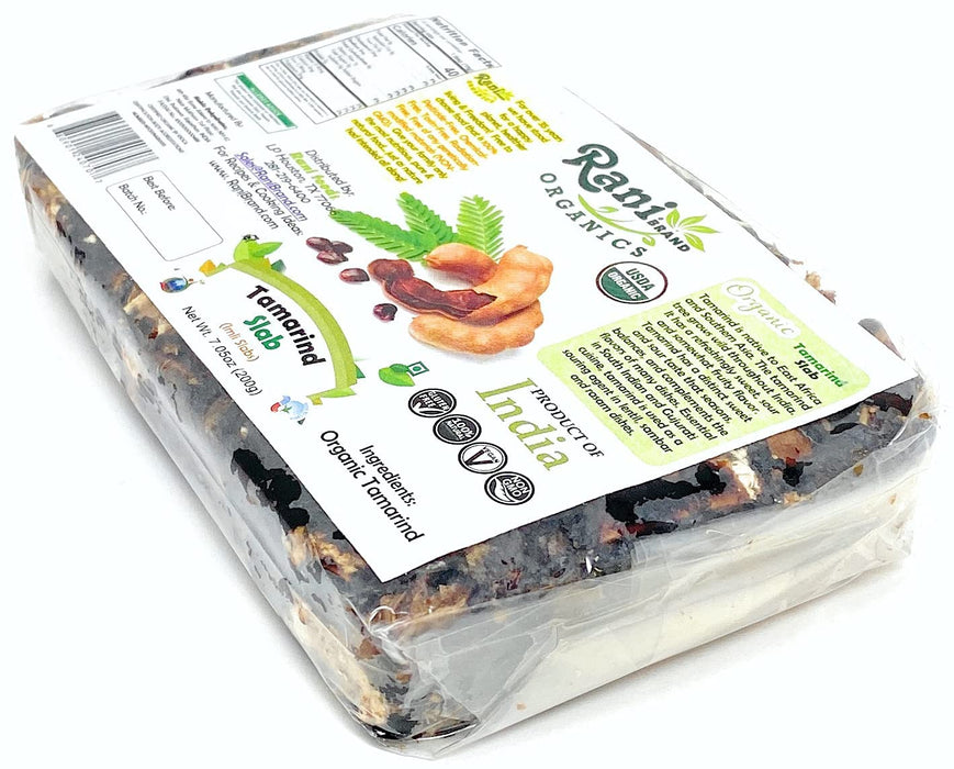 Rani Organic Tamarind Slabs (Imli Slabs) 7oz (200g) ~ Natural | Vegan | Gluten Free | NON-GMO | USDA Certified Organic