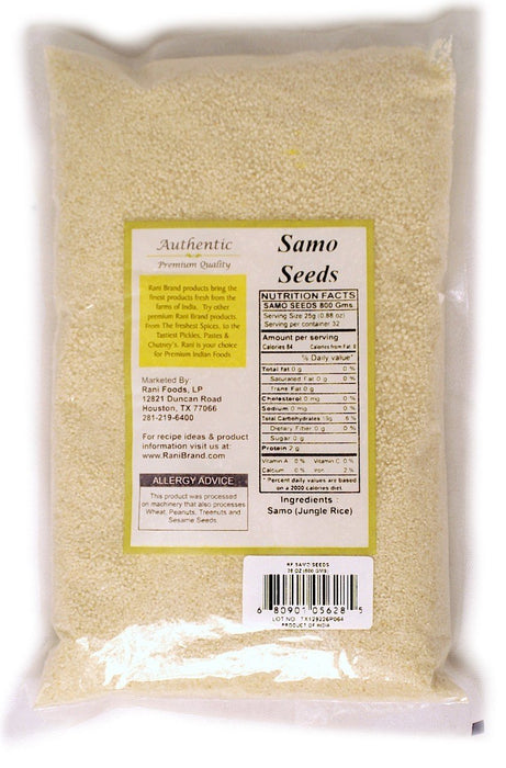 Rani Samo Seeds Whole 28oz (800g) Bulk ~ Japanese barnyard millet / Jungle Rice/Moriyo/ Samak Rice Echinochloa frumentacea ~ All Natural | Vegan | Gluten Friendly | NON-GMO | Indian Origin