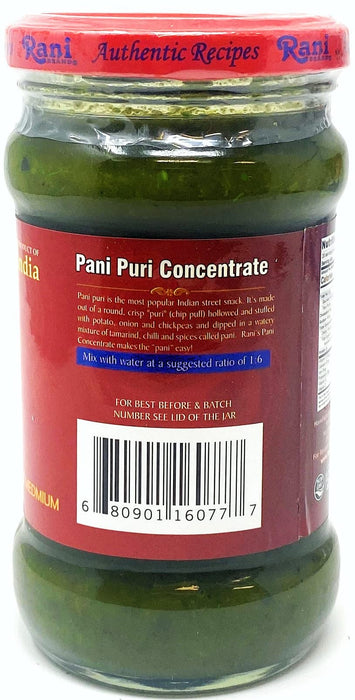 Rani Pani Puri Concentrate (Sweet & Spicy to Make Pani Water / Spicy Water) 10.5oz (300g) Glass Jar, Ready to Eat, Pack of 5+1 FREE ~ Vegan