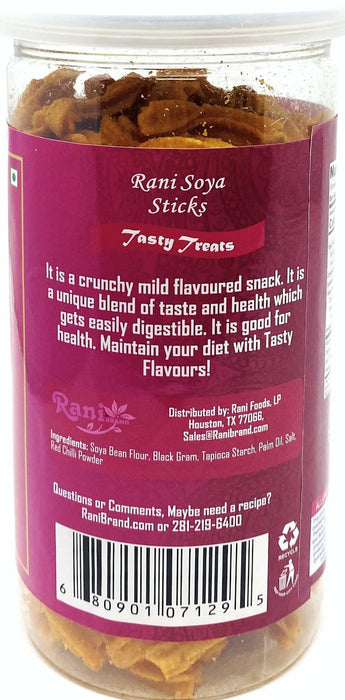 Rani Soya Sticks 5.25oz (150g) Vacuum Sealed, Easy Open Top, Resealable Container ~ Indian Tasty Treats | All Natural | Vegan | NON-GMO
