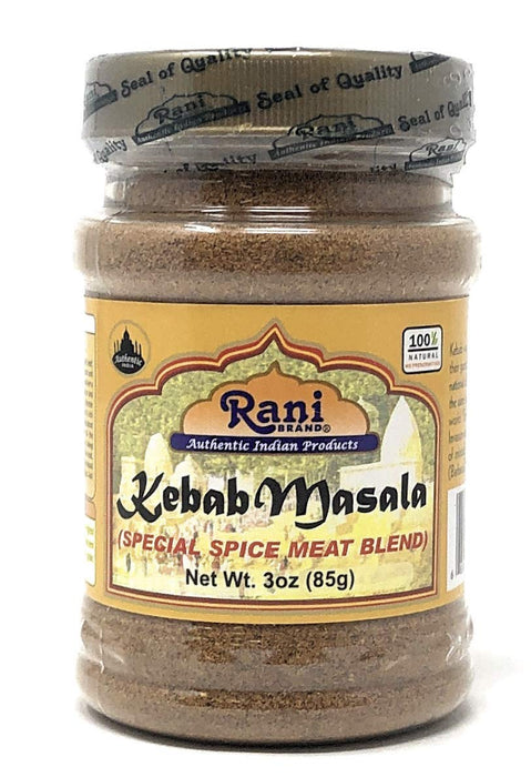 Rani Kebab Masala Indian Spice Blend for Meat Dishes 3oz (85g) PET Jar ~ All Natural, Salt-Free | Vegan | No Colors | Gluten Friendly | NON-GMO | Indian Origin