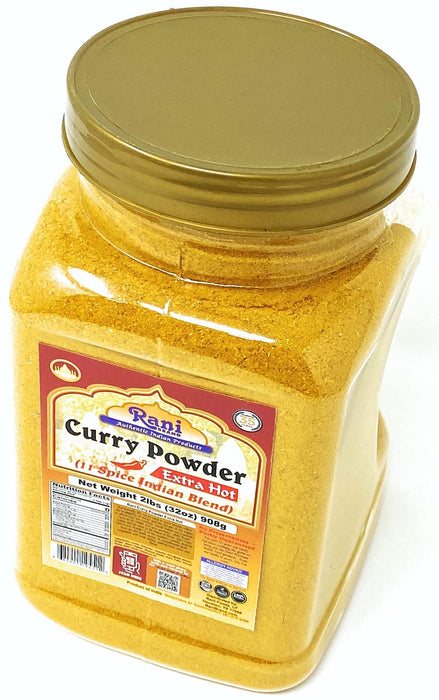 Rani Curry Powder EXTRA HOT Natural 11-Spice Blend 32oz (2lbs) 908g PET Jar ~ Salt Free | Vegan | Gluten Friendly | NON-GMO