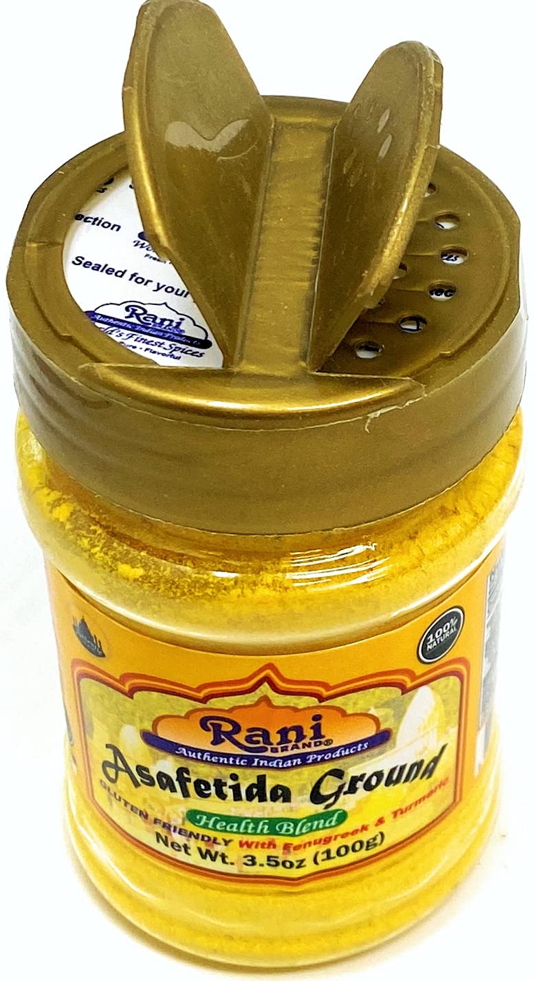 Rani Asafetida (Hing) Ground Health Blend w/ Fenugreek and Turmeric 3.5oz (100g) ~ Gluten Friendly | Natural | Salt Free | Vegan | NON-GMO