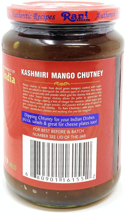 Delicious 1kg Glass Jar Rani Kashmiri Mango Chutney 