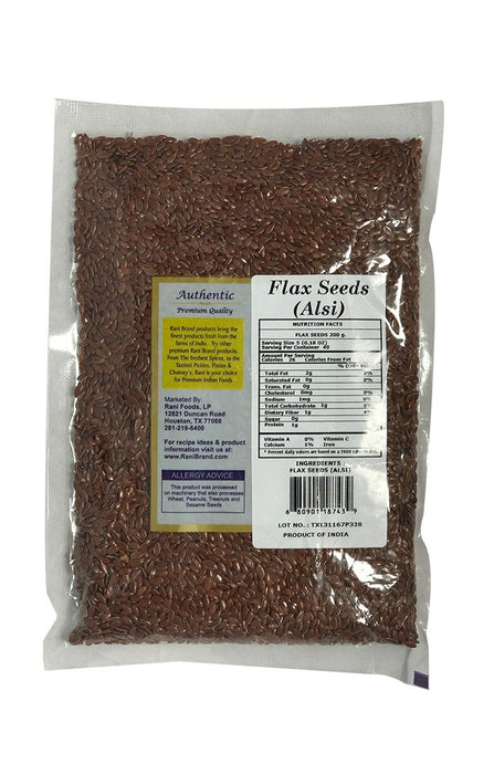 Rani Flax Seeds Whole Raw (Alsi, Linum usitatissimum) 7oz (200g) ~ All Natural | Gluten Friendly | Non-GMO | Vegan | Indian Origin