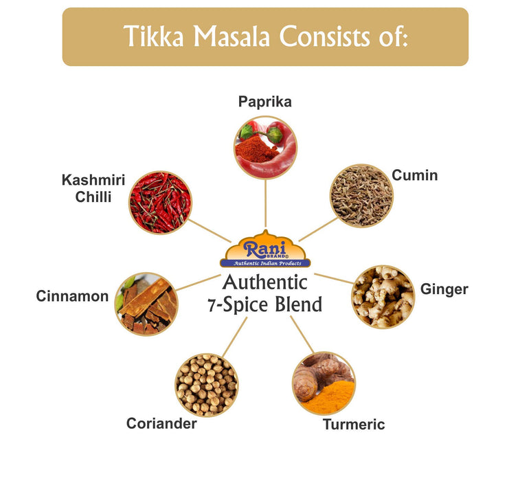 Rani Tikka Masala Indian 7-Spice Blend 14oz (400g) ~ All Natural, Salt-Free | Vegan | No Colors | Gluten Friendly | NON-GMO