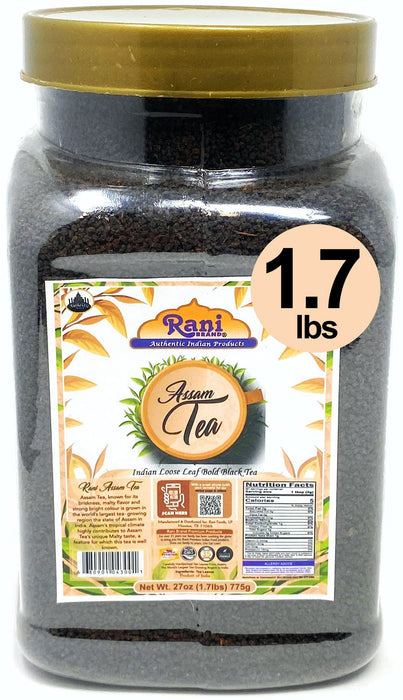 Rani Assam Tea (Loose Leaf Bold Black Tea) 27oz (1.7lbs) 775g PET Jar ~ All Natural | Vegan | Gluten Friendly | Salt & Sugar Free | NON-GMO | No Color