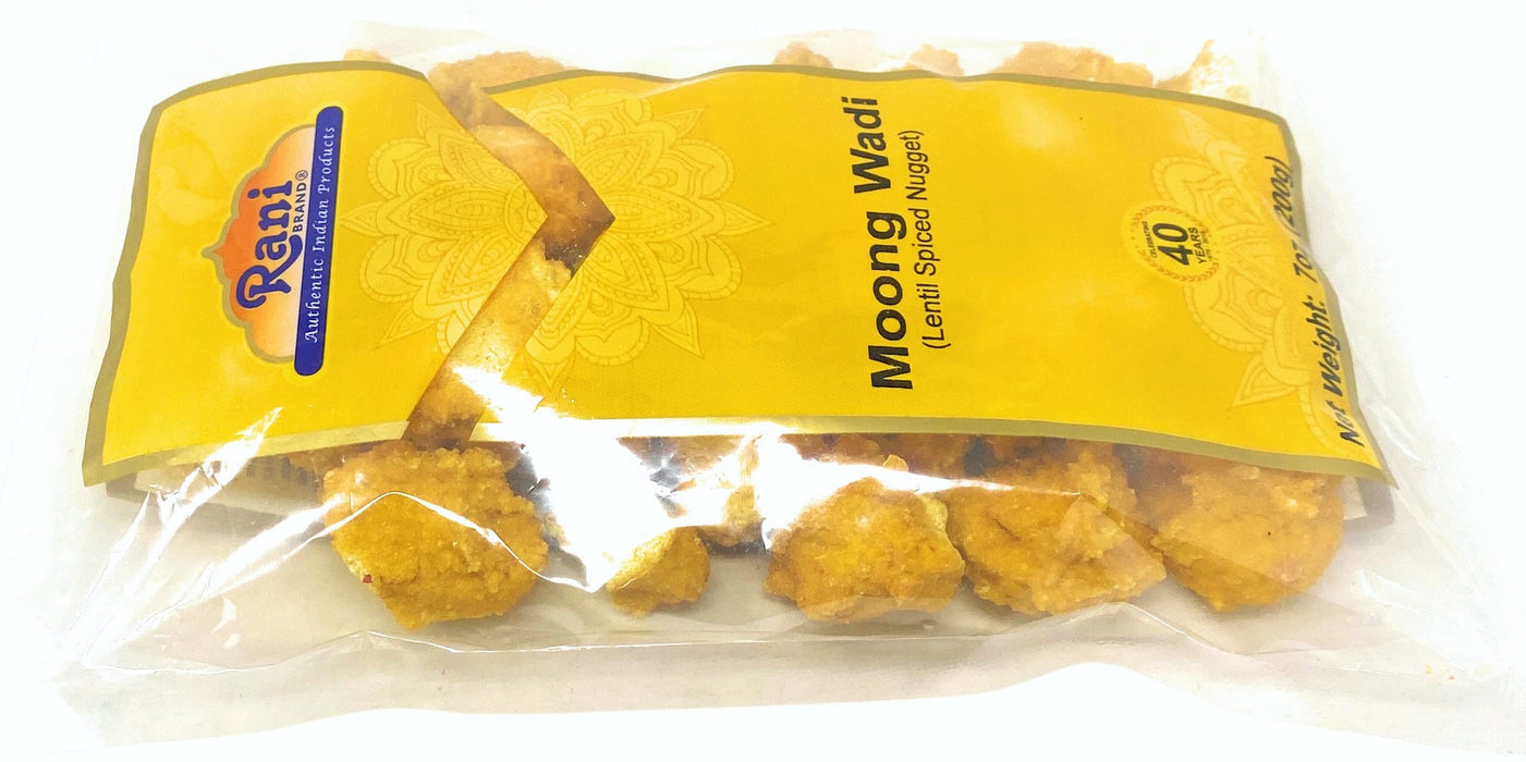 Rani Moong Wadi (Vadi), Lentil Spiced Nugget / Chunks 7oz (200g) ~ High Protein, All Natural | Vegan | No Colors | Indian Origin