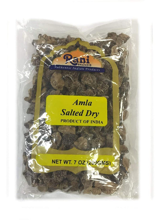 Rani Amla (Indian Gooseberry) Whole Salted Dry 7oz (200g) ~ All Natural | Gluten Friendly | Vegan | No Fillers | Non-GMO | Indian Origin