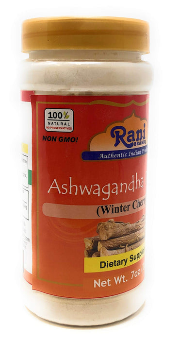 Rani Ashwagandha Root (Winter Cherry) Powder 7oz (200g) ~ All Natural, Salt-Free | Vegan | No Colors | Gluten Friendly