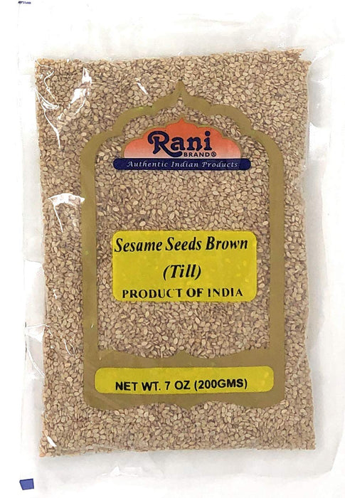 Rani Sesame Seeds Whole Brown, Raw (Till) 7oz (200gm) ~ All Natural | Gluten Friendly | NON-GMO | Vegan | Indian Origin