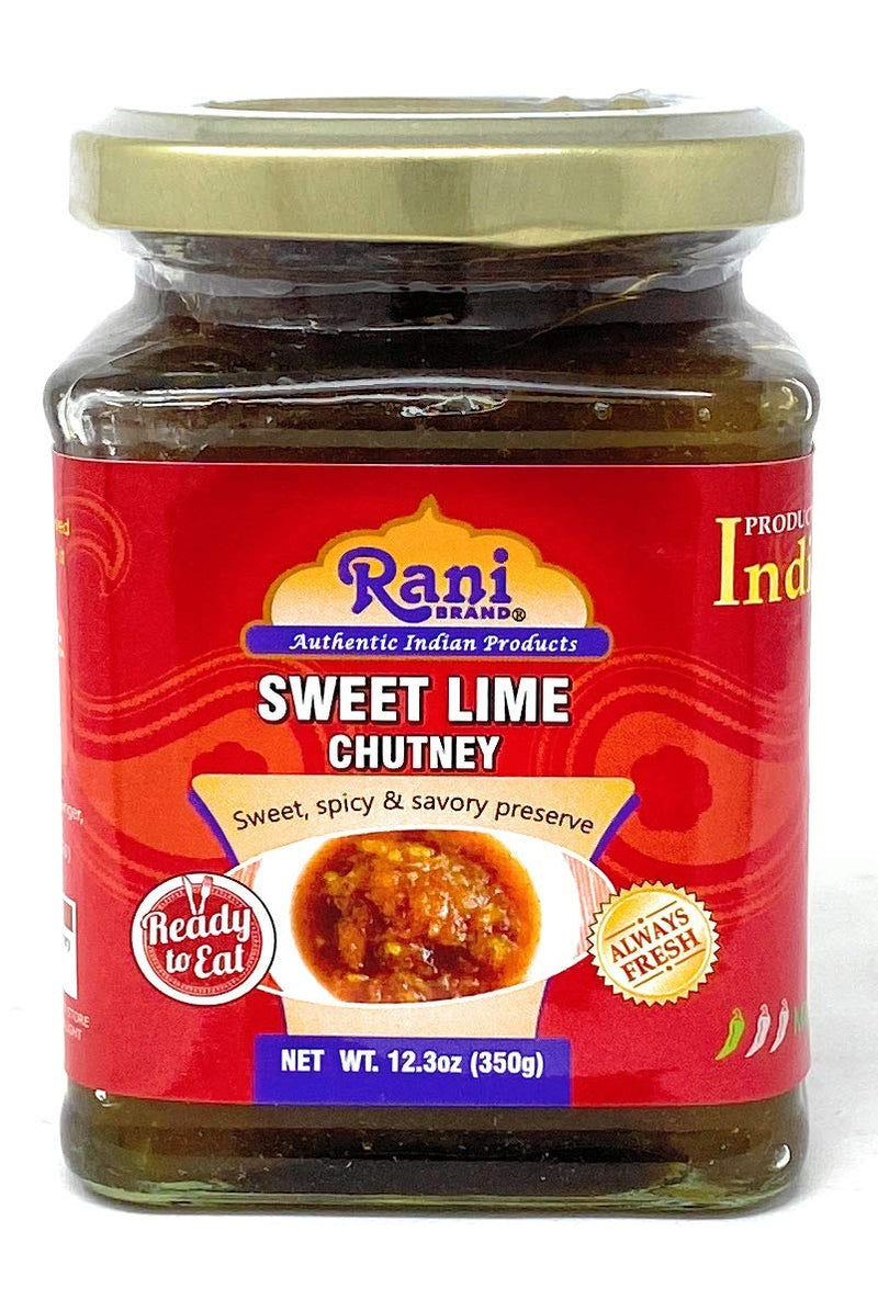 Rani Sweet Lime Mango Chutney (Indian Preserve) 10.5oz (300g) Glass Jar, Ready to eat, Vegan ~ Gluten Free Ingredients, All Natural, NON-GMO